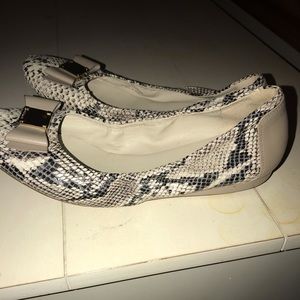 Worn once- snakeskin ballet flats.